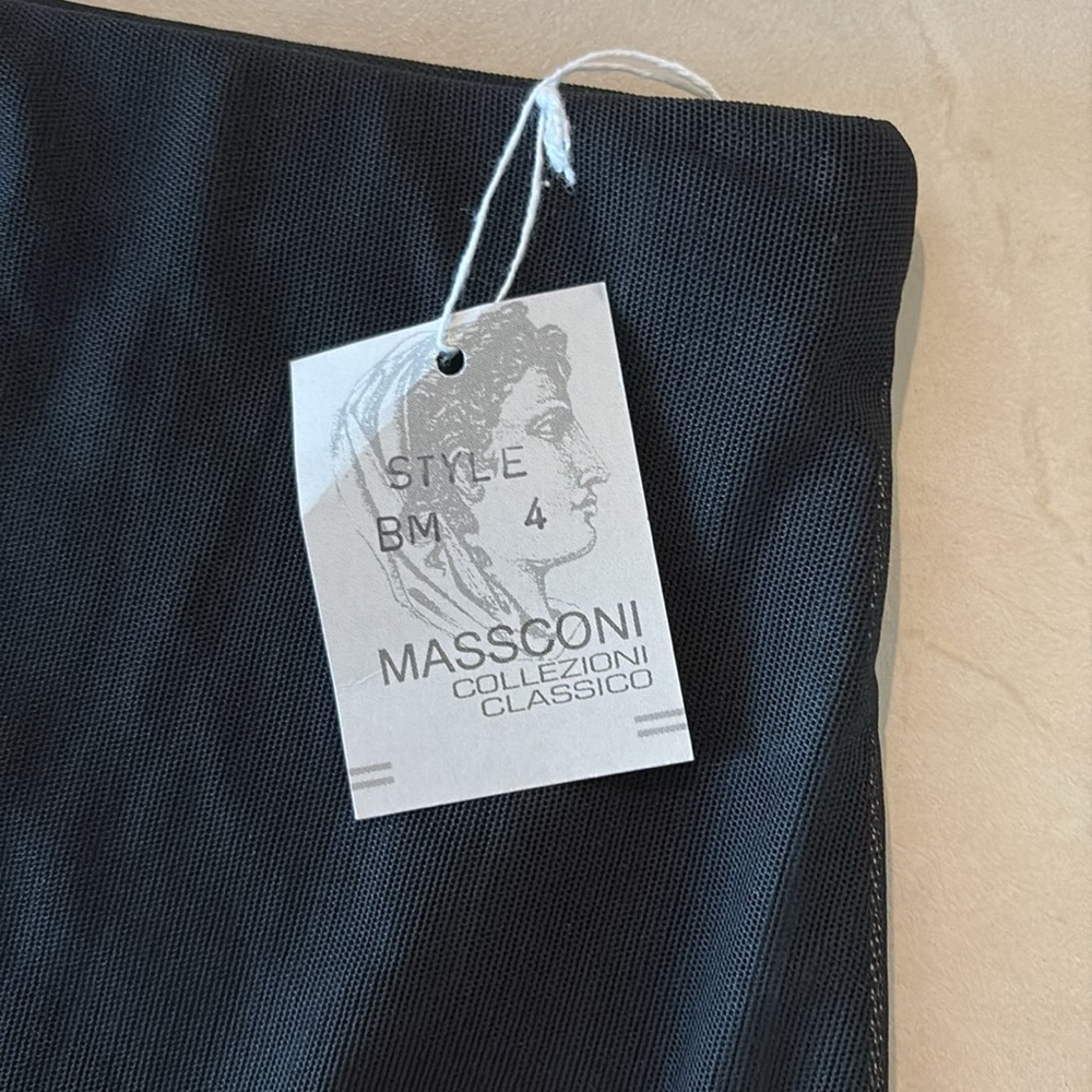 NWT $60 vintage Massconi Italian skirt med half see thru 1248 - Picture 3 of 5